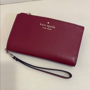 Kate Spade Red Wristlet Clutch